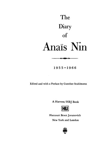The Diary of Anaïs Nin, 1955–1966