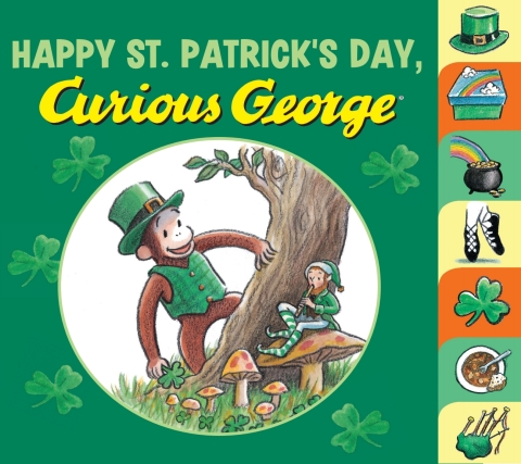 Cover image for book Happy St. Patrick's Day, Curious George