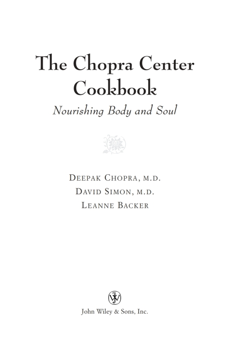 Cover image for book The Chopra Center Cookbook