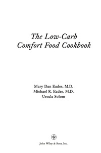 صورة الغلاف: The Low-Carb Comfort Food Cookbook 9780471454052