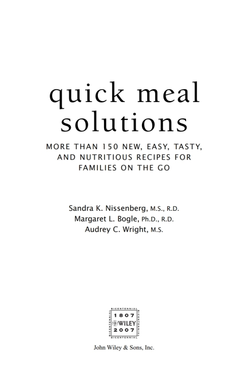 Cover image for book Quick Meal Solutions