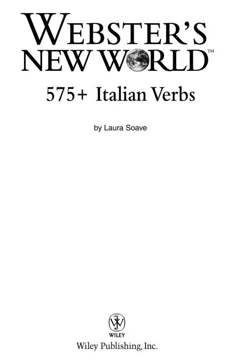 Cover image for book Webster's New World 575+ Italian Verbs