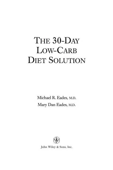 Cover image for book The 30-Day Low-Carb Diet Solution