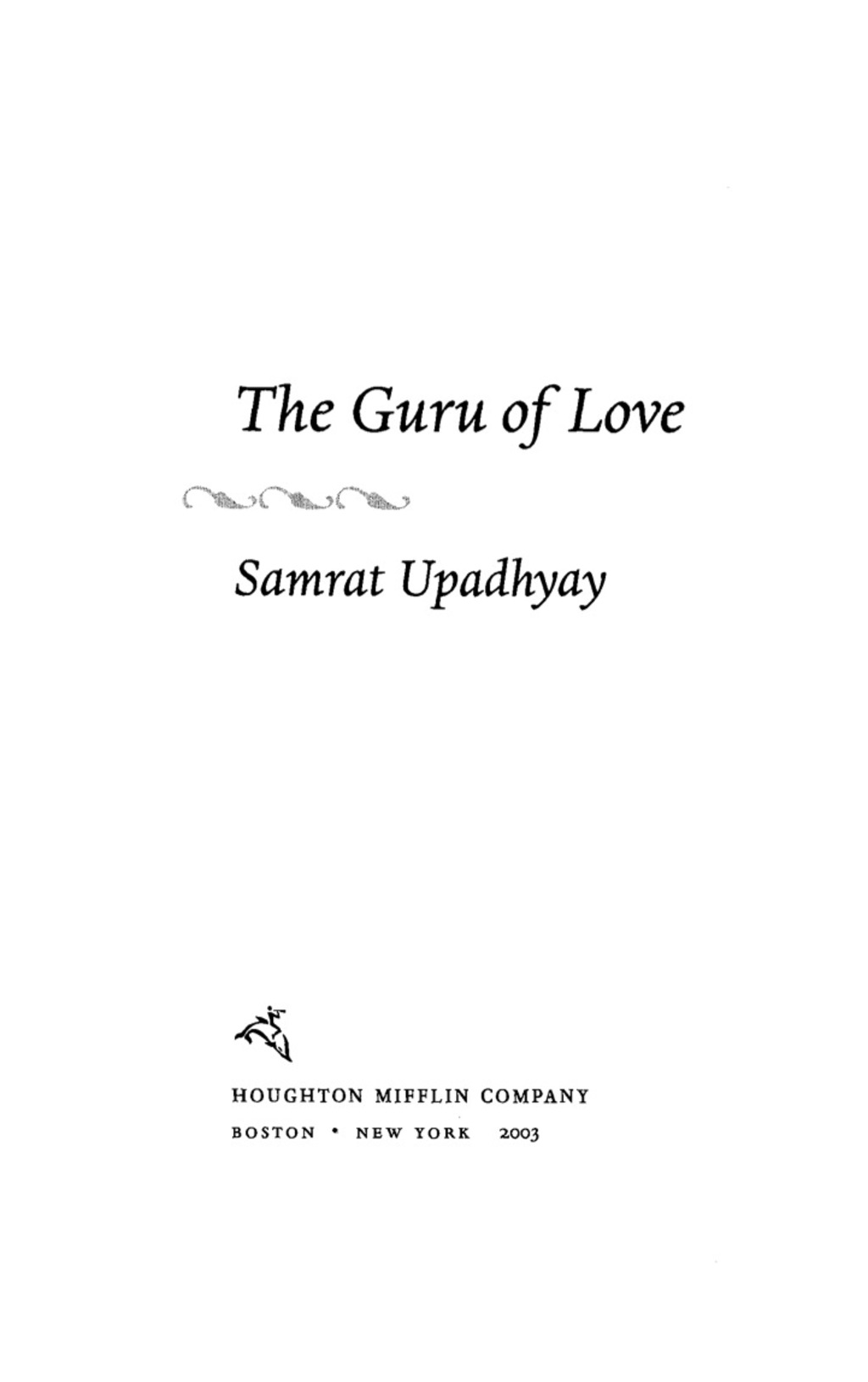 The Guru of Love (eBook) - Samrat Upadhyay