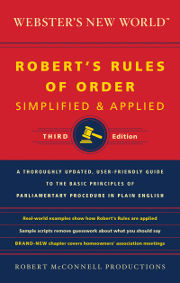 Imagen de portada: Webster's New World: Robert's Rules of Order 9780544236035