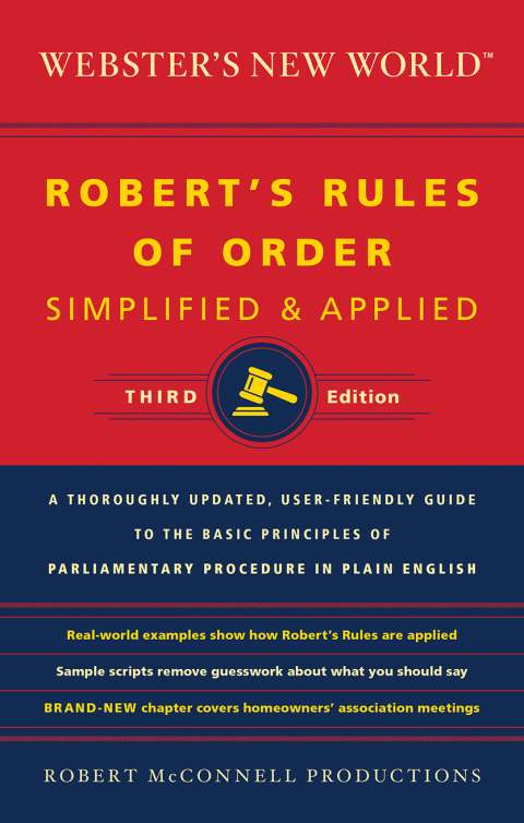 Webster's New World: Robert's Rules of Order 