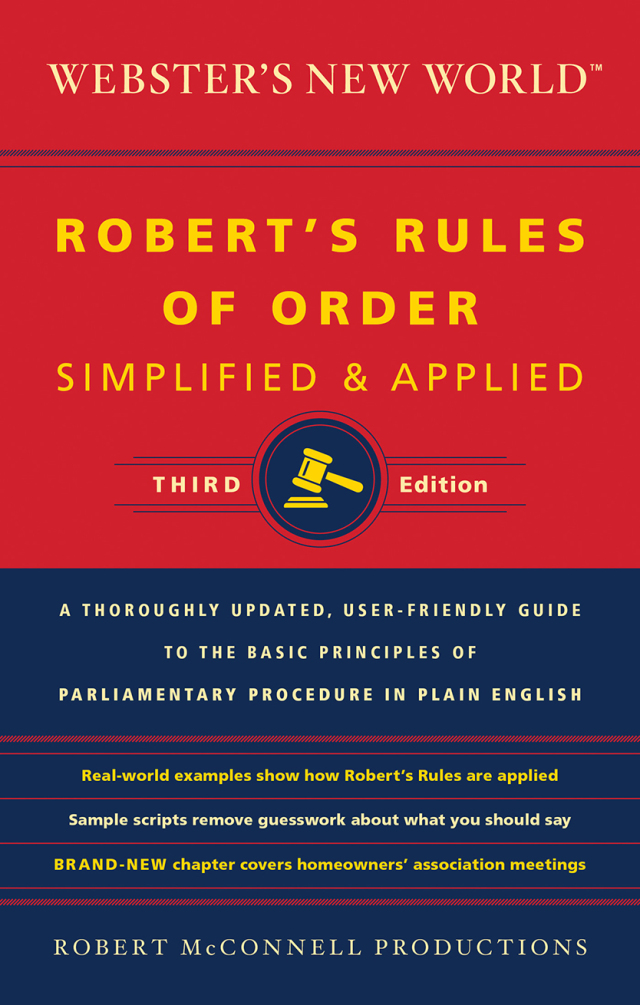 Webster's New World: Robert's Rules of Order