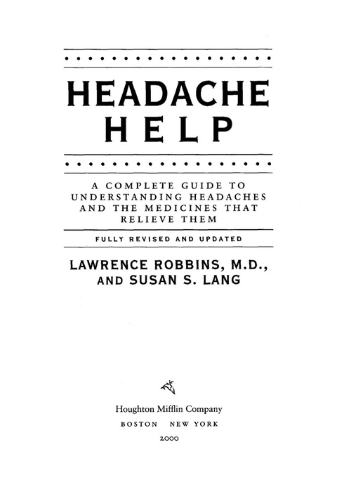 Cover image for book Headache Help