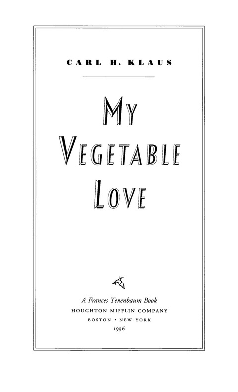 Cover image for book My Vegetable Love