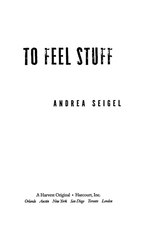 Cover image for book To Feel Stuff