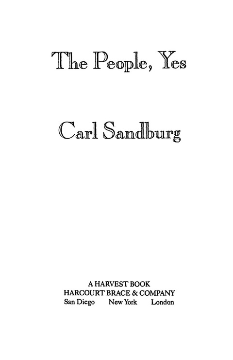 Cover image for book The People, Yes
