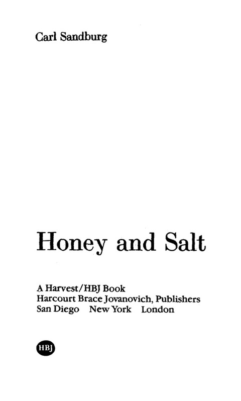 Cover image for book Honey and Salt