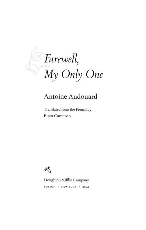 Cover image for book Farewell, My Only One