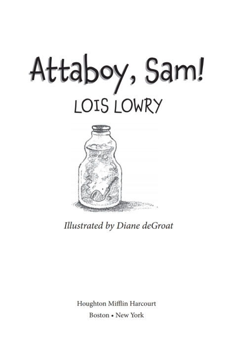 Cover image for book Attaboy, Sam!