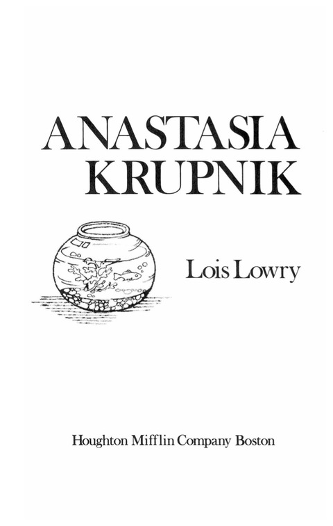 Cover image for book Anastasia Krupnik