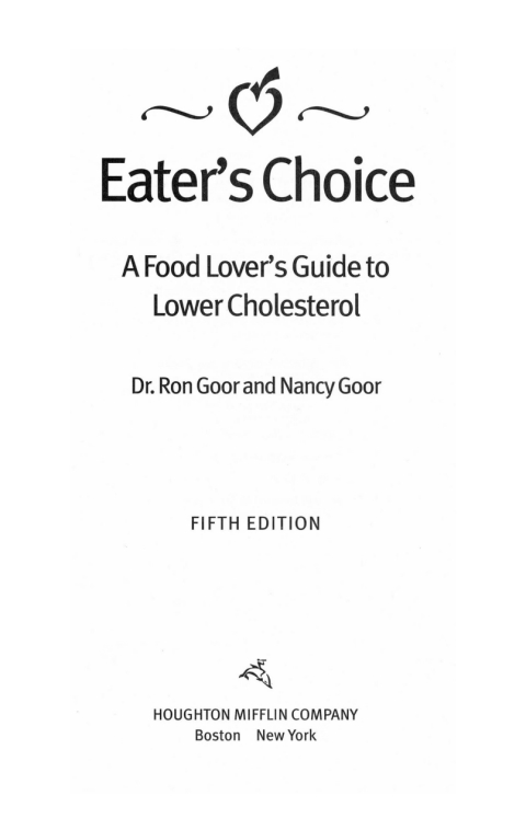 Cover image for book Eater's Choice