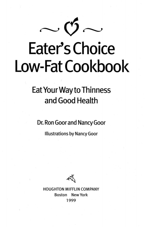 Cover image for book Eater's Choice Low-Fat Cookbook