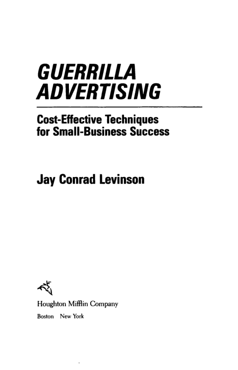Cover image for book Guerrilla Advertising