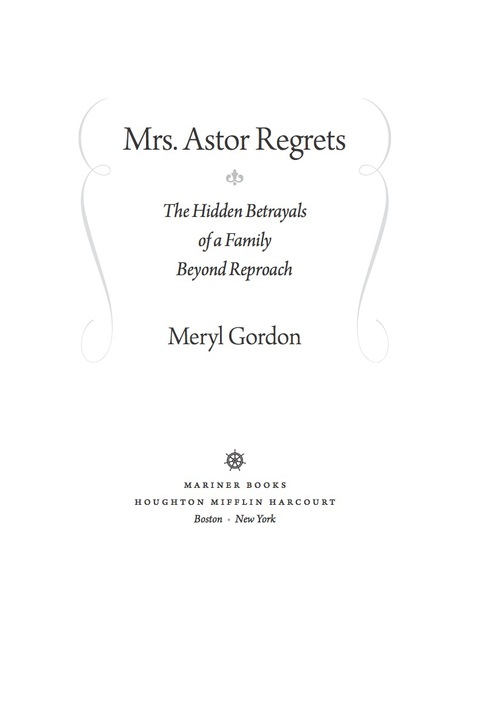 Cover image for book Mrs. Astor Regrets