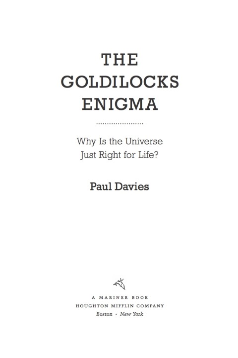 Cover image for book The Goldilocks Enigma