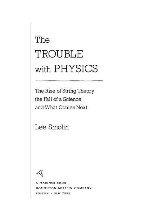 Cover image for book The Trouble With Physics