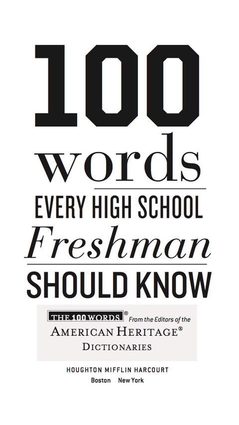 Cover image for book 100 Words Every High School Freshman Should Know