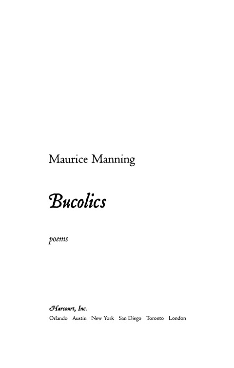 Cover image for book Bucolics