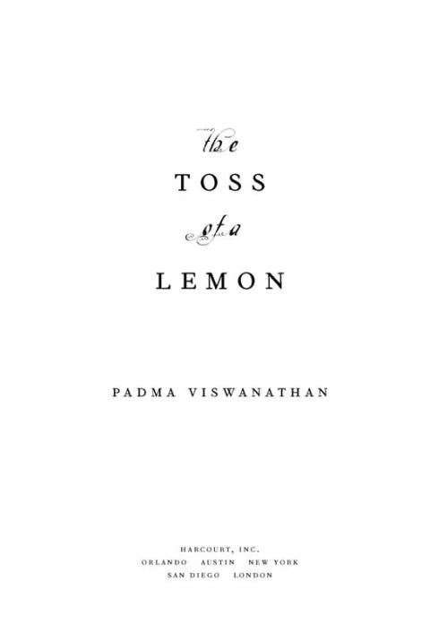 Cover image for book The Toss of a Lemon