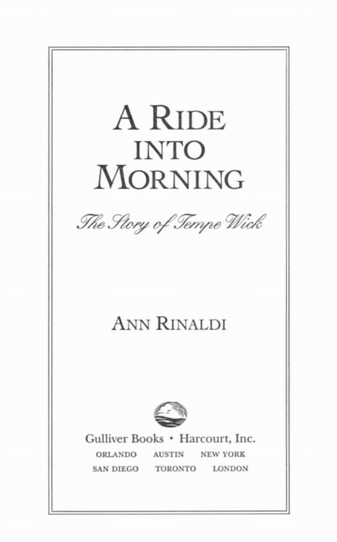 Cover image for book A Ride into Morning