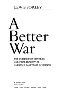 Titelbild: A Better War 9780547417455