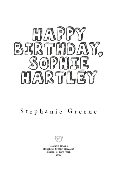 Cover image for book Happy Birthday, Sophie Hartley