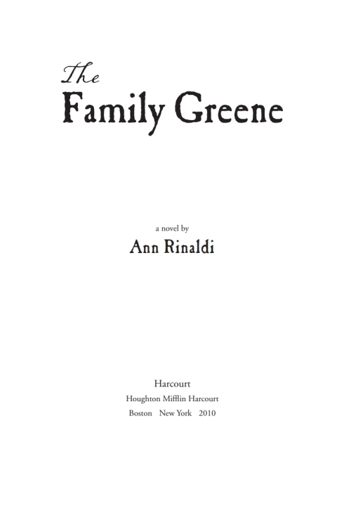 Cover image for book The Family Greene