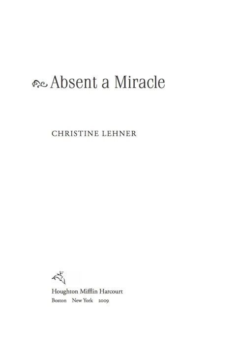 Cover image for book Absent a Miracle