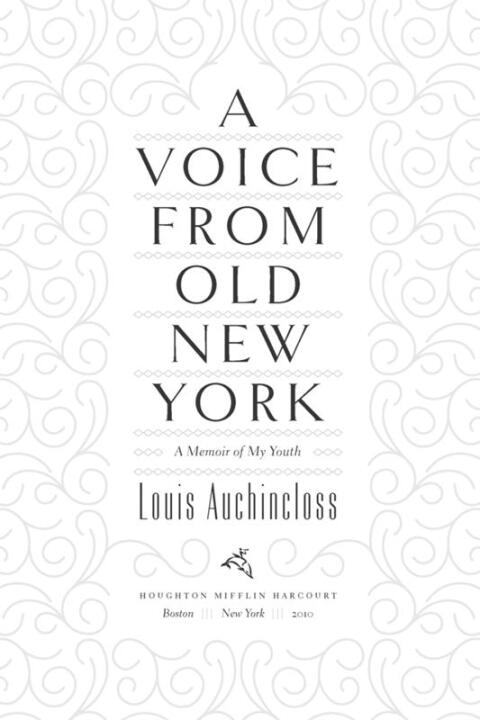 Cover image for book A Voice from Old New York