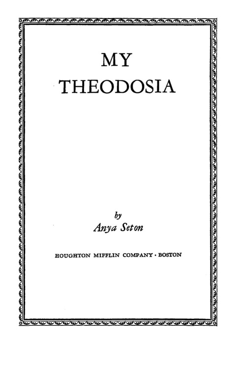 Cover image for book My Theodosia