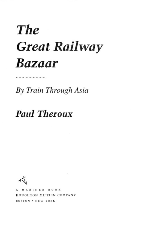 Cover image for book The Great Railway Bazaar