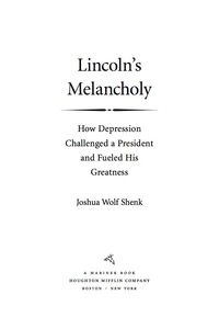 Cover image: Lincoln's Melancholy 9780618773442
