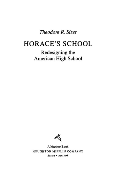Cover image for book Horace's School