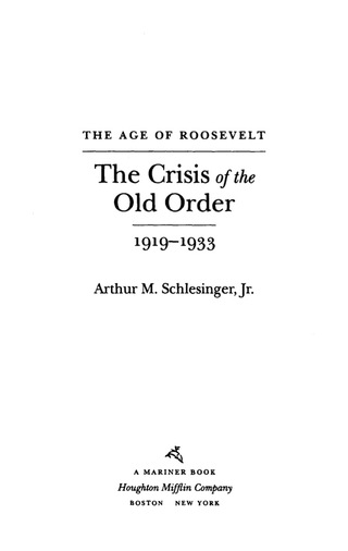The Crisis of the Old Order 1919–1933