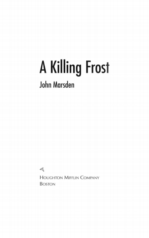 Cover image for book A Killing Frost