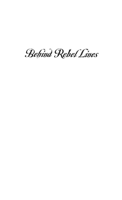 Cover image for book Behind Rebel Lines