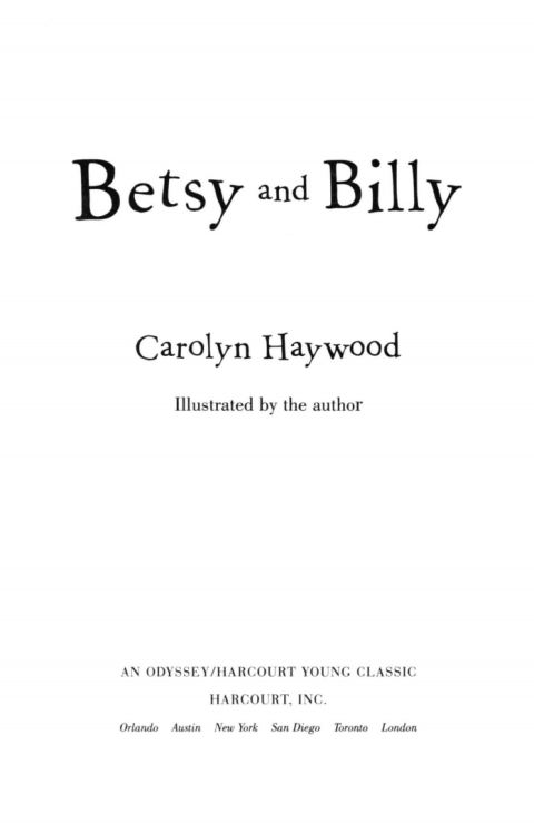 Cover image for book Betsy and Billy
