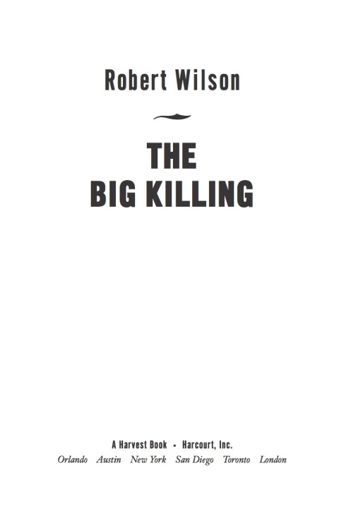 Cover image for book The Big Killing