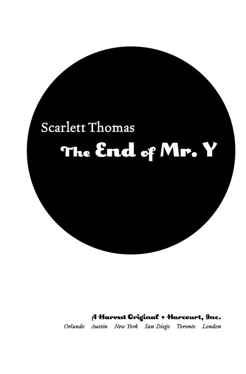 Cover image for book The End of Mr. Y