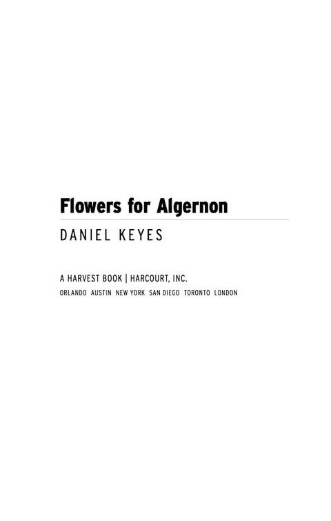 Cover image for book Flowers for Algernon