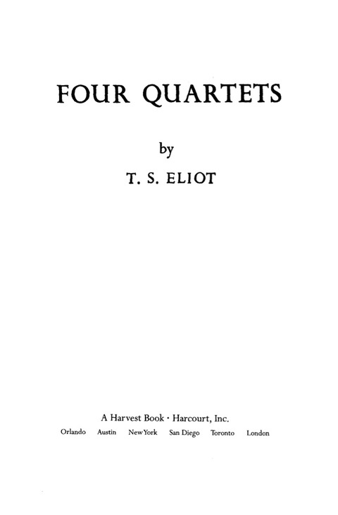 Cover image for book Four Quartets