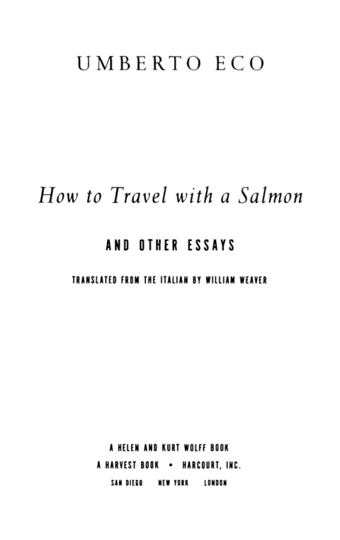 Cover image for book How to Travel with a Salmon
