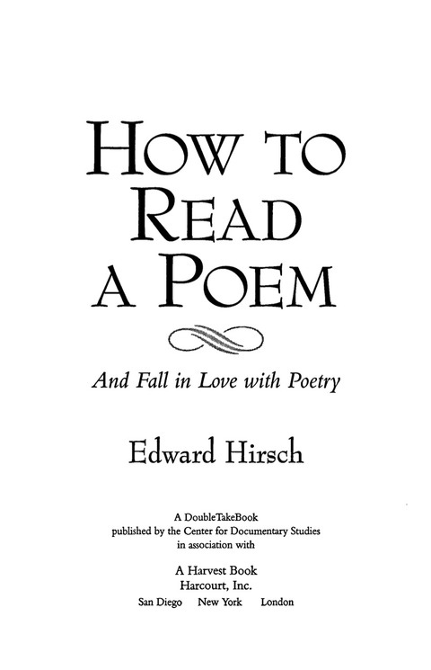 Cover image for book How To Read A Poem