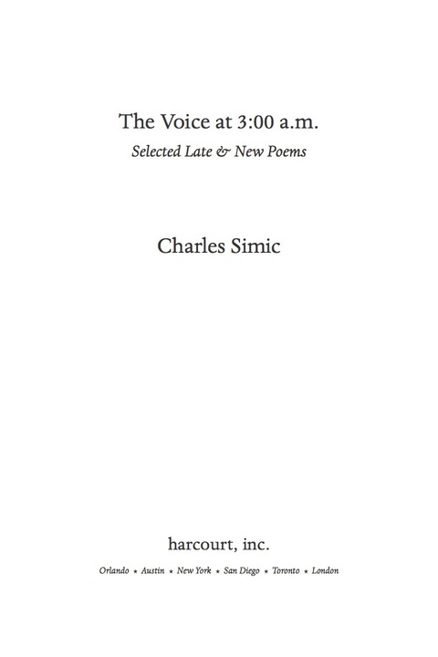 Cover image for book The Voice At 3:00 A.m.