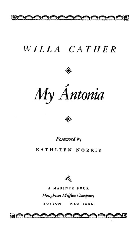 Cover image for book My Ántonia